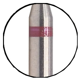 Punta diamantata Sfera , rossa , diametro 3,5 mm