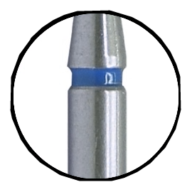 Punta diamantata Tornado , blu , diametro 2.1 mm - lunghezza punta 12 mm