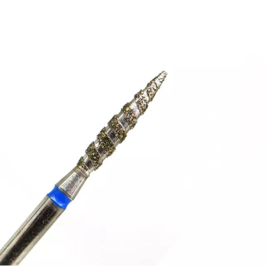 Punta diamantata Tornado , blu , diametro 2.1 mm - lunghezza punta 12 mm