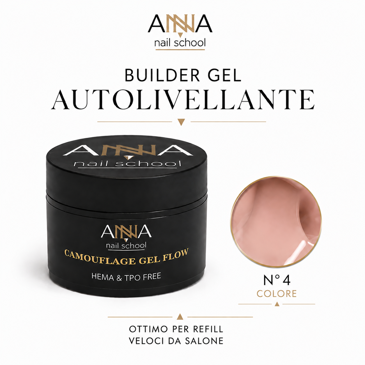 Gel Camouflage Flow n.4  – Builder Gel Autolivellante 30ml