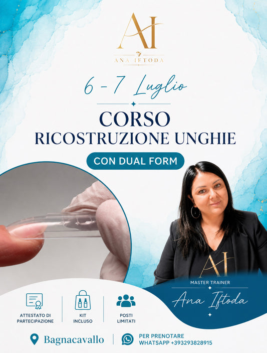 Corso  Ricostruzione Unghie Con Dual Form di gruppo 2 giorni . Kit incluso