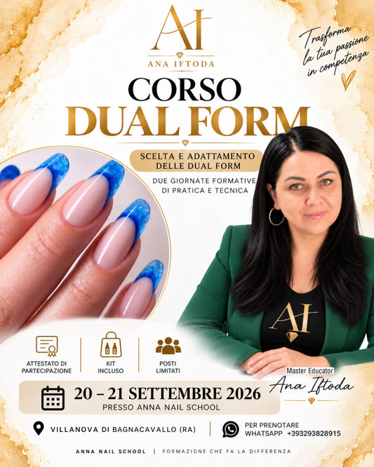 Corso  Ricostruzione Unghie Con Dual Form di gruppo 2 giorni . Kit incluso