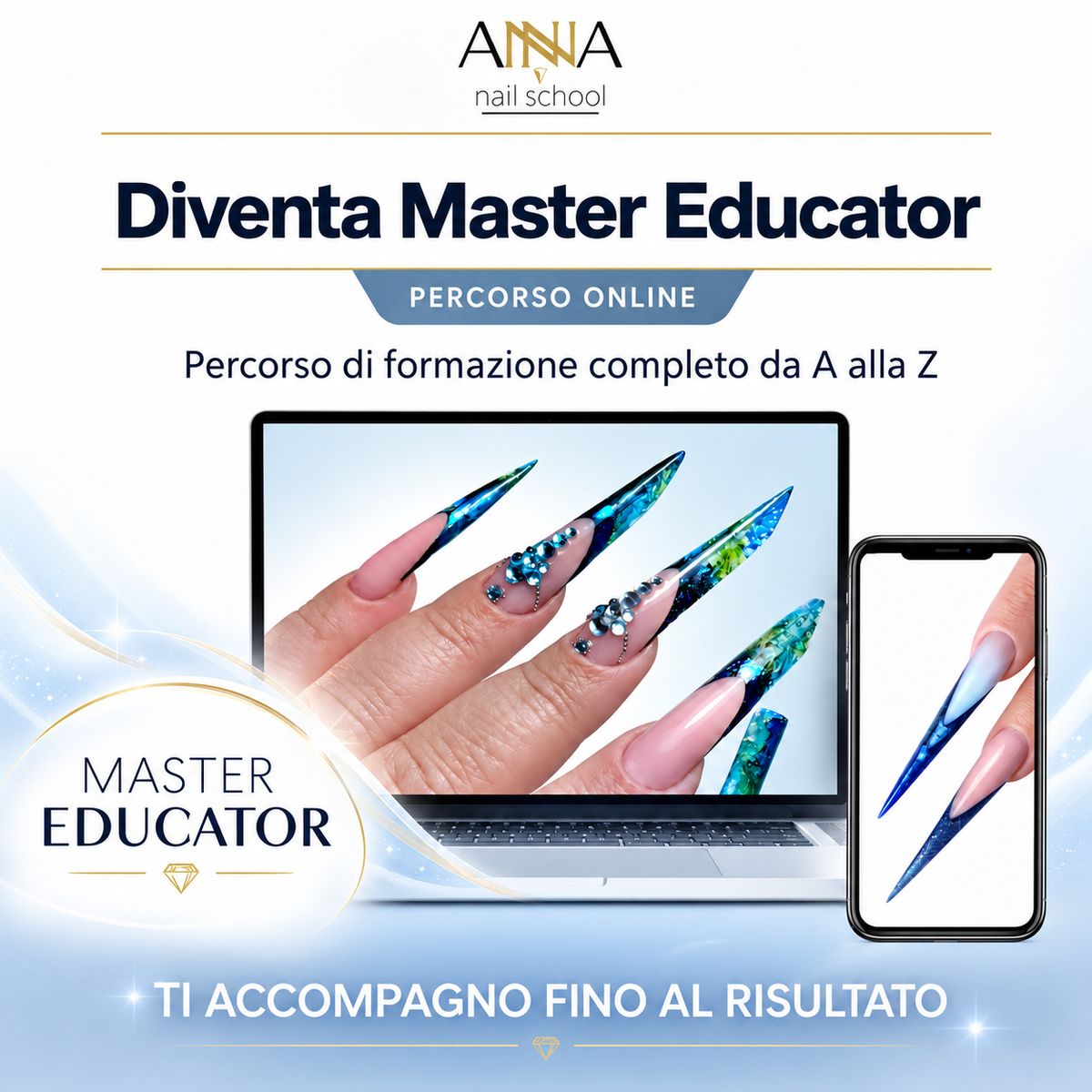 Percorso Nail Master Educator Online 8-12 mesi + Percorso Dual Form Pro in omaggio