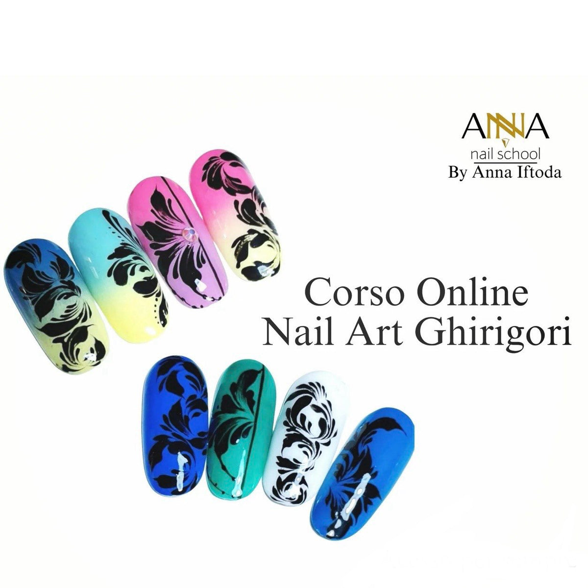 Corso Online Nail Art Ghirigori + kit e spedizione in italia compresi